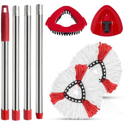 XIANGBIN Spin Mop Head Replacement Set Compatible with Vileda Turbo Microfibre,2 XIANGBIN Spin Mop Head Replacement Set Compatible with Vileda Turbo Microfibre,2