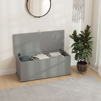 HOMCOM Grey Storage Chest - 113L Storage Box HOMCOM Grey Storage Chest - 113L Storage Box