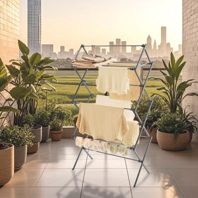 Songmics Foldable Clothes Airer, Clothes Drying Rack, Compact Clothes Horse Dryer, Laundr Songmics Foldable Clothes Airer, Clothes Drying Rack, Compact Clothes Horse Dryer, Laundr