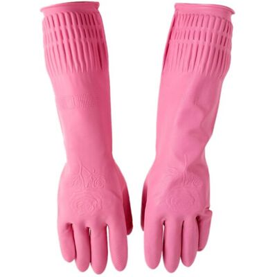 Unbranded Reusable Kitchen Cleaning Gloves Waterproof, Non-Slip Rubber Gloves with Palm Te Unbranded Reusable Kitchen Cleaning Gloves Waterproof, Non-Slip Rubber Gloves with Palm Te