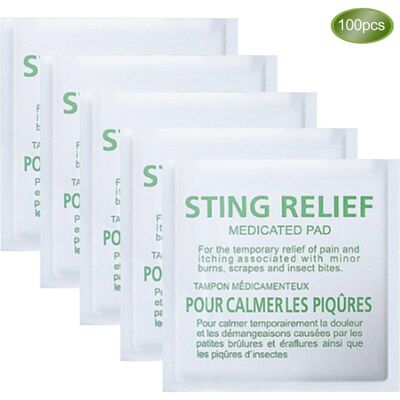 Unbranded Sting Relief Wipes, Fast Pain Relief Pre Moistened Wipes for Insect Sting Relief Unbranded Sting Relief Wipes, Fast Pain Relief Pre Moistened Wipes for Insect Sting Relief