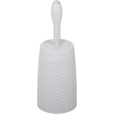 Addis 518368 Faux Rattan Round Toilet Brush Set with Internal Detergent Injectio Addis 518368 Faux Rattan Round Toilet Brush Set with Internal Detergent Injectio