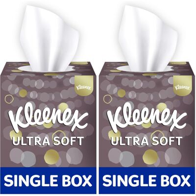 Kleenex Ultra Soft Facial Tissues Single Cube Box Pack of 2 Kleenex Ultra Soft Facial Tissues Single Cube Box Pack of 2