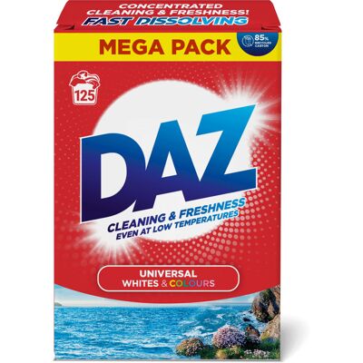 Daz Washing Powder 125 Washes – Family Pack Laundry Detergent for Brilliant Daz Washing Powder 125 Washes – Family Pack Laundry Detergent for Brilliant