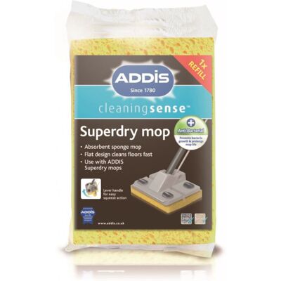 ADDIS Superdry Mop Refill - Odour-Reducing, Large Head, Absorbent - Mop Refill ADDIS Superdry Mop Refill - Odour-Reducing, Large Head, Absorbent - Mop Refill