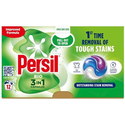 Persil Bio 3 in 1 Laundry Capsules 12 Washes Persil Bio 3 in 1 Laundry Capsules 12 Washes