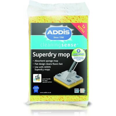 Superdry Mop Refill - Flat, Suitable for Linoleum & Vinyl Floors Superdry Mop Refill - Flat, Suitable for Linoleum & Vinyl Floors