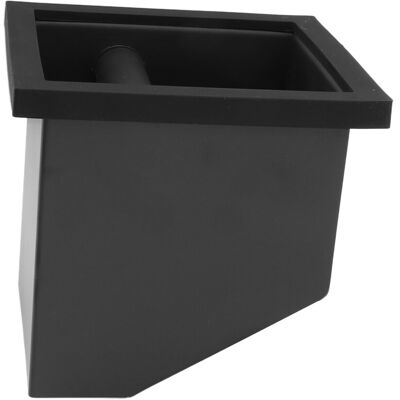 Unbranded Black Coffee Knock Box, 183x170x155mm, 1314g Bottomless Slag Bin Unbranded Black Coffee Knock Box, 183x170x155mm, 1314g Bottomless Slag Bin