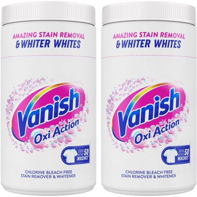 Vanish Oxi Action Laundry Whitener and Stain Remover Powder for Whites 21Kg Vanish Oxi Action Laundry Whitener and Stain Remover Powder for Whites 21Kg