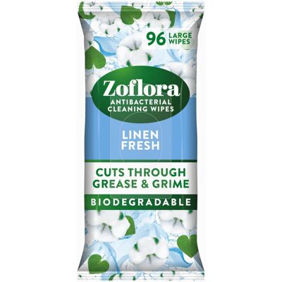 Zoflora Linen Fresh Biodegradable Wipes Antibacterial MultiSurface Cleaning Zoflora Linen Fresh Biodegradable Wipes Antibacterial MultiSurface Cleaning
