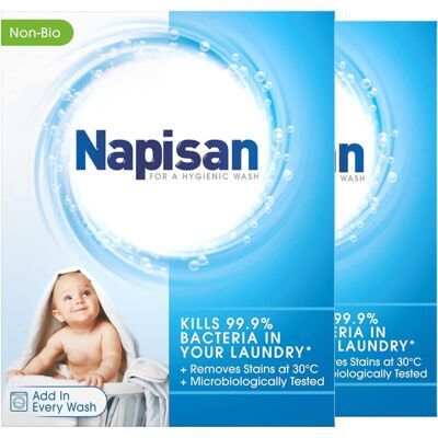 Napisan Non Bio Stain Remover Powder 800g Pack of 2 Kills 999 Bacteria in Y Napisan Non Bio Stain Remover Powder 800g Pack of 2 Kills 999 Bacteria in Y