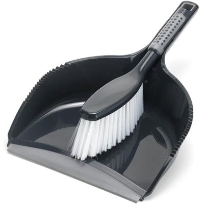 Addis ComfiGrip Dustpan and Brush with Rubber Lip and Dirttrapping Bristles Addis ComfiGrip Dustpan and Brush with Rubber Lip and Dirttrapping Bristles