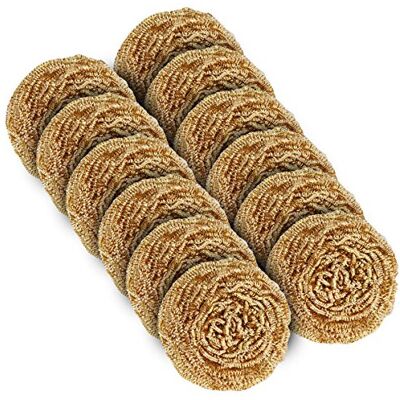 MR.SIGA MRSIGA Copper Mesh Wire Scourer Pack of 12 weight 30g MR.SIGA MRSIGA Copper Mesh Wire Scourer Pack of 12 weight 30g