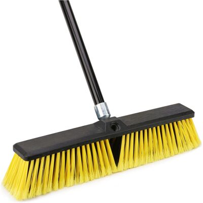 Ylebs Garden Broom Outdoor Heavy Duty,Telescopic Long Handle with Stiff Bristles Concr Ylebs Garden Broom Outdoor Heavy Duty,Telescopic Long Handle with Stiff Bristles Concr