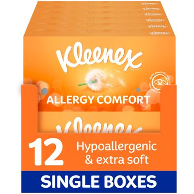 Kleenex? Allergy Comfort Tissues - Pack of 12 Tissue Boxes- Hayfever Allergy Com Kleenex? Allergy Comfort Tissues - Pack of 12 Tissue Boxes- Hayfever Allergy Com