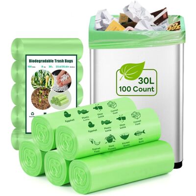 Vosyinm 30 Litre Compostable Bin Bags - 100 Vosyinm 30 Litre Compostable Bin Bags - 100