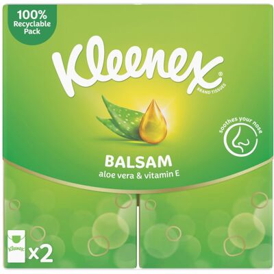 Kleenex Balsam Tissues 2 Pocket Pack (Pack of 36) Kleenex Balsam Tissues 2 Pocket Pack (Pack of 36)