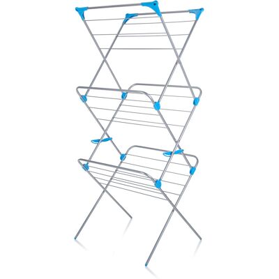 Minky 3 Tier Indoor Airer with Drying Space, Metal, Silver, 15 m Minky 3 Tier Indoor Airer with Drying Space, Metal, Silver, 15 m