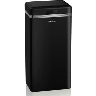 Swan Retro Square Sensor Bin with Hands-Free Opening Using Motion Sensor Technol Swan Retro Square Sensor Bin with Hands-Free Opening Using Motion Sensor Technol