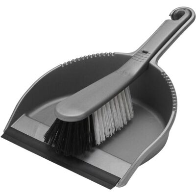 Addis Metallic Dustpan and Brush Set Addis Metallic Dustpan and Brush Set
