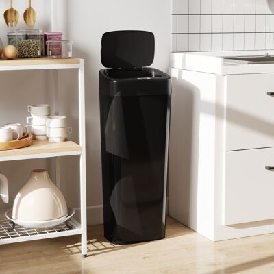 HOMCOM 50L Sensor Bin, Stainless Steel Slim Kitchen Bin, Fingerprint-Proof HOMCOM 50L Sensor Bin, Stainless Steel Slim Kitchen Bin, Fingerprint-Proof