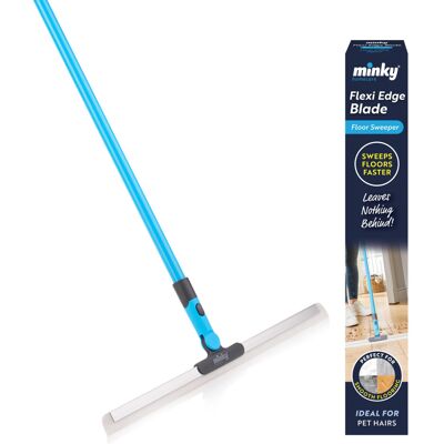 Minky Flexi Edge Blade Floor Sweeper - Flexible 180 Rubberised Blade Minky Flexi Edge Blade Floor Sweeper - Flexible 180 Rubberised Blade