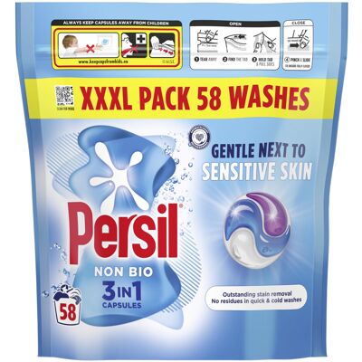 Persil Non Bio 3 in 1 Washing Capsules laundry capsules gentle next to sensitive Persil Non Bio 3 in 1 Washing Capsules laundry capsules gentle next to sensitive