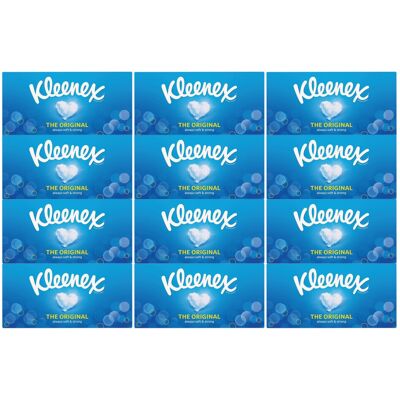 Kleenex Original Facial Tissues, Tissues Box Multipack, 12 Standard Kleenex Original Facial Tissues, Tissues Box Multipack, 12 Standard