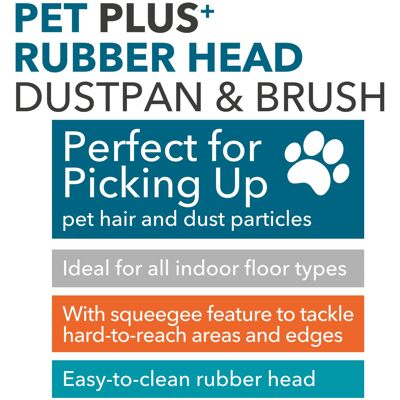Beldray Pet Plus Rubber Dustpan And Brush Set NonScratch Broom Bristl Beldray Pet Plus Rubber Dustpan And Brush Set NonScratch Broom Bristl
