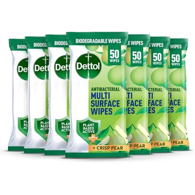 Dettol Antibacterial Multi Surface Cleaning Wipes, Crisp Pear, 350 Dettol Antibacterial Multi Surface Cleaning Wipes, Crisp Pear, 350