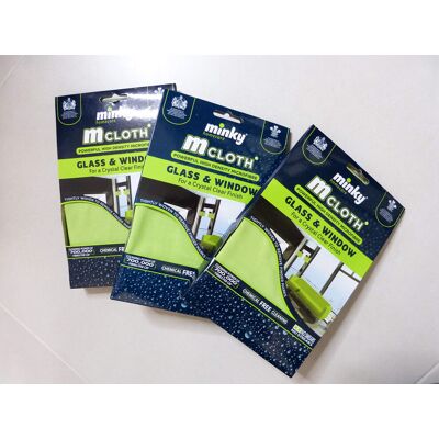 Minky - M Cloth - Glass & Window - Bundle of 3 - Mrs Hinch Minky - M Cloth - Glass & Window - Bundle of 3 - Mrs Hinch