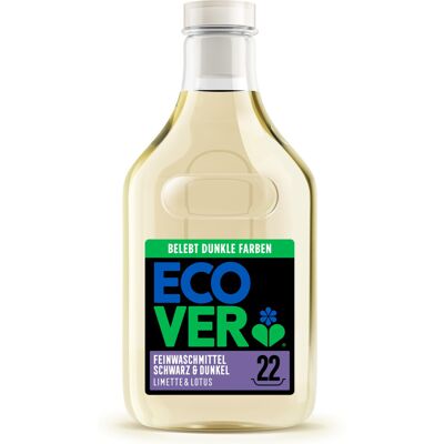 Ecover Mild Detergent Black & Dark - Lime & Lotus (1L/22 Washes), Liquid Deterge Ecover Mild Detergent Black & Dark - Lime & Lotus (1L/22 Washes), Liquid Deterge