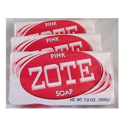Zote Laundry Soap Bar - Stain Remover - Catfish Bait - Pink 3 Bars-7 Oz (200g) E Zote Laundry Soap Bar - Stain Remover - Catfish Bait - Pink 3 Bars-7 Oz (200g) E