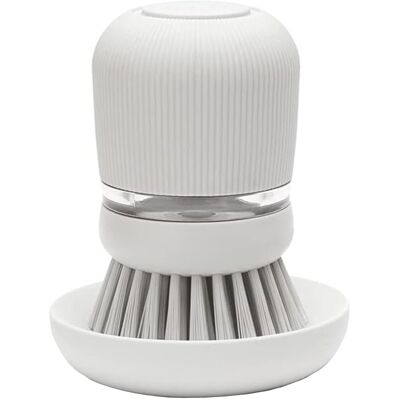 Brabantia Refillable Soap Dispensing Washing Up Brush (Light Grey) Secure Grip P Brabantia Refillable Soap Dispensing Washing Up Brush (Light Grey) Secure Grip P