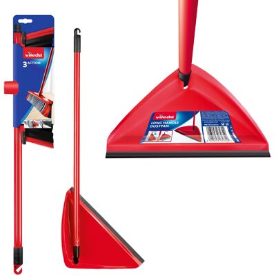 Vileda 160498 Long Handled Dustpan and Brush Set - 3 Action Broom and Dust pan w Vileda 160498 Long Handled Dustpan and Brush Set - 3 Action Broom and Dust pan w
