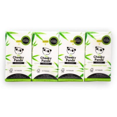 The Cheeky Panda ? Bamboo Pocket Tissues Bulk Box of 96 Packs (10 Tissues per The Cheeky Panda ? Bamboo Pocket Tissues Bulk Box of 96 Packs (10 Tissues per