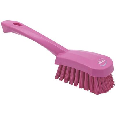 Vikan 41921 Stiff Washing / Scrubbing Hand Brush, Short Handle, 270mm (Pink) Vikan 41921 Stiff Washing / Scrubbing Hand Brush, Short Handle, 270mm (Pink)