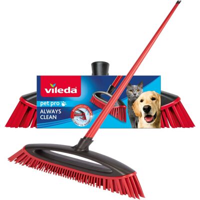 Vileda Pet Pro Always Clean Broom - Rubber broom perfect for removing pet hair, Vileda Pet Pro Always Clean Broom - Rubber broom perfect for removing pet hair,