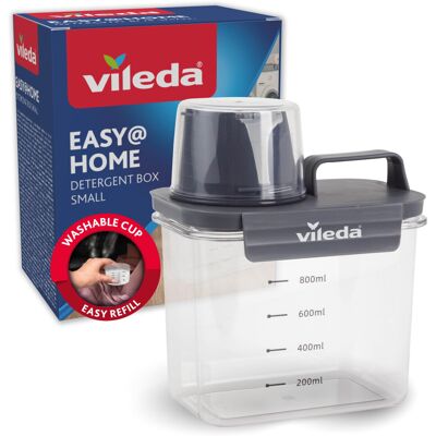 Vileda Detergent Box 1100 ml Grey ? Practical Storage for Washing Powder ? Inclu Vileda Detergent Box 1100 ml Grey ? Practical Storage for Washing Powder ? Inclu