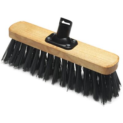 Addis Broom Head With PET Bristles 325mm, Wood/Black Addis Broom Head With PET Bristles 325mm, Wood/Black
