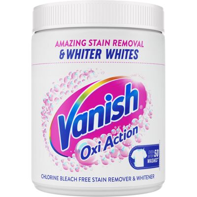 Vanish Oxi Action Whitener and Stain Remover Powder for Whites 1kg, Pack of 1 Vanish Oxi Action Whitener and Stain Remover Powder for Whites 1kg, Pack of 1