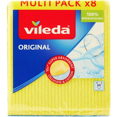 Vileda sponge cloth - very high suction power - 8-pack (assorted colors) Vileda sponge cloth - very high suction power - 8-pack (assorted colors)