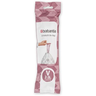 Brabantia IdealFit Bin Liners (Size V/3 Litre) Ideal Quality Thick Plastic Trash Brabantia IdealFit Bin Liners (Size V/3 Litre) Ideal Quality Thick Plastic Trash