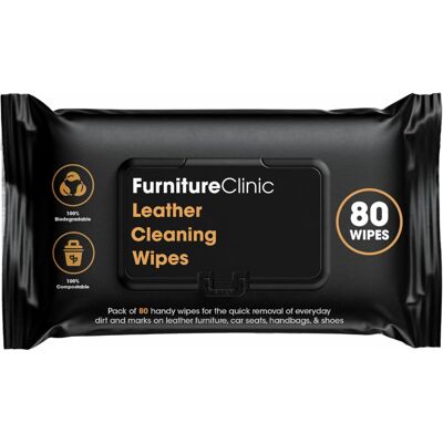 Furniture Clinic Leather Wipes for Cleaning Leather & Vinyl Upholstery, Sofa, Ha Furniture Clinic Leather Wipes for Cleaning Leather & Vinyl Upholstery, Sofa, Ha