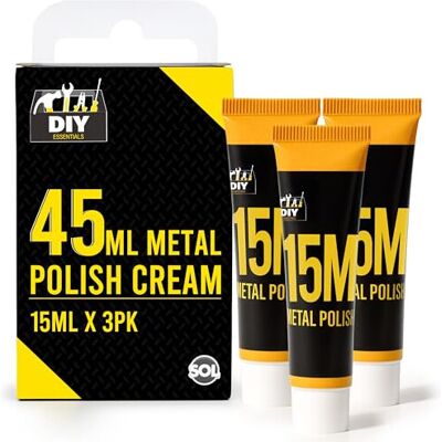 SOL 3pk Metal Polish Cream 45ml Multi-Surface Cleaner for Brass, Copper, Chrome SOL 3pk Metal Polish Cream 45ml Multi-Surface Cleaner for Brass, Copper, Chrome