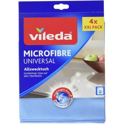 Vileda Universal Multi-Purpose Microfibre Cloth, 4er Packung Vileda Universal Multi-Purpose Microfibre Cloth, 4er Packung