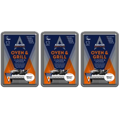 Astonish Specialist Oven & Grill Cleaner & Sponge, With Grease Removing Orange O Astonish Specialist Oven & Grill Cleaner & Sponge, With Grease Removing Orange O