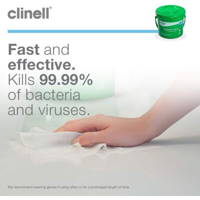Clinell Universal Cleaning and Disinfectant Wipes for Surfaces 4 x Bu Clinell Universal Cleaning and Disinfectant Wipes for Surfaces 4 x Bu