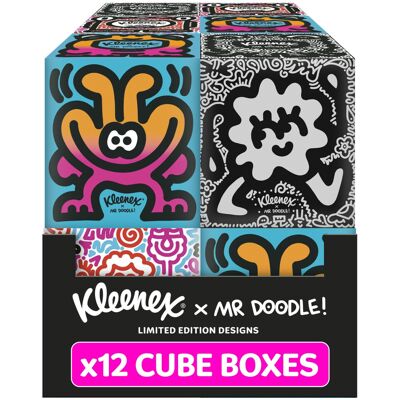 Kleenex x Mr Doodle Limited Edition Design Multipack Facial Tissues - 12 Cube Ti Kleenex x Mr Doodle Limited Edition Design Multipack Facial Tissues - 12 Cube Ti
