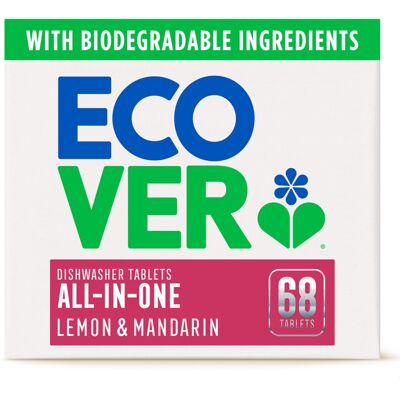 Method Ecover All in One Dishwasher Tablets, Contains Salt & Rinse Aid, Powerful Cleani Method Ecover All in One Dishwasher Tablets, Contains Salt & Rinse Aid, Powerful Cleani